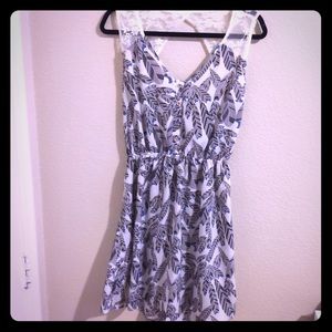 Adorable Feather Sun dress with Lace